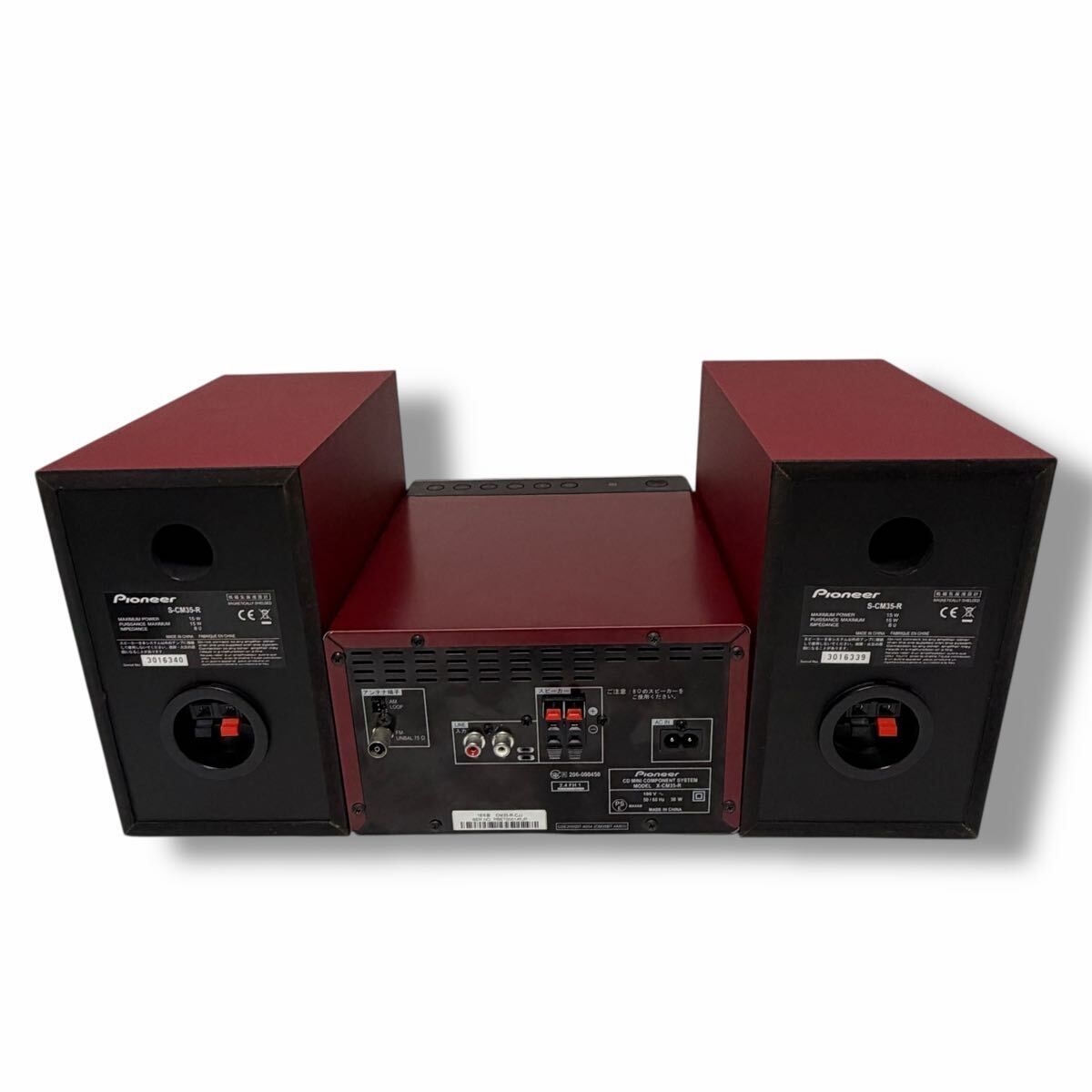 Pioneer パイオニア ミニコンポ CD S-CM35-R リモコン 説明書、配線