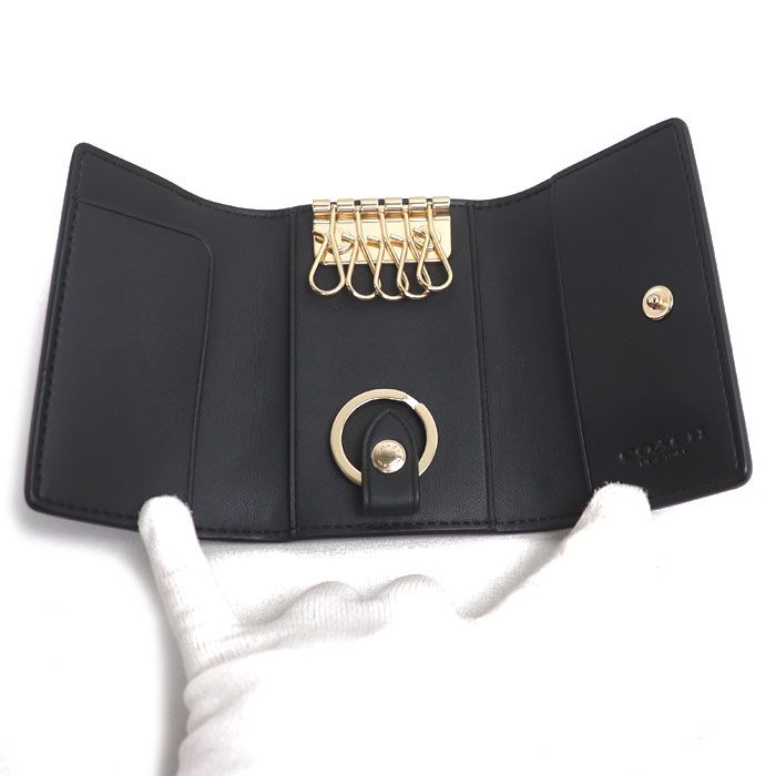 COACH コーチ シグネチャー 5連キーケース キーリング付き キーケース