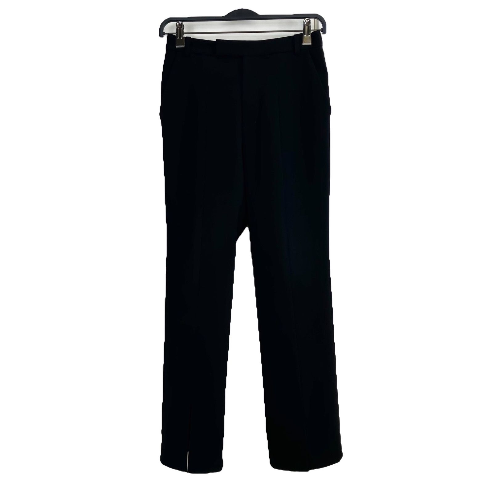 Whim Gazette フロントスリットパンツ 36 ブラック／黒 ウィムガゼット