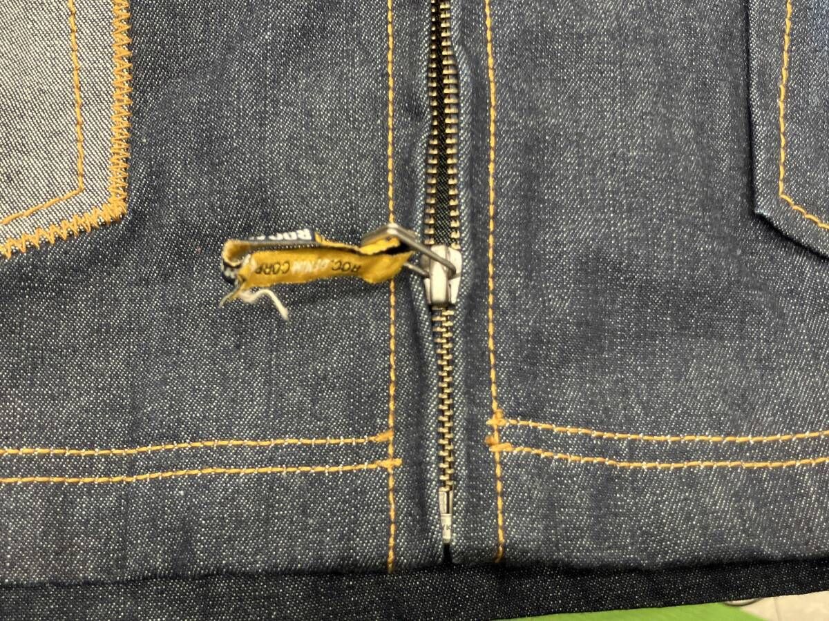 ROCAWEAR デニムジャケット ロカウェア 刺繍ロゴ フロントジップ