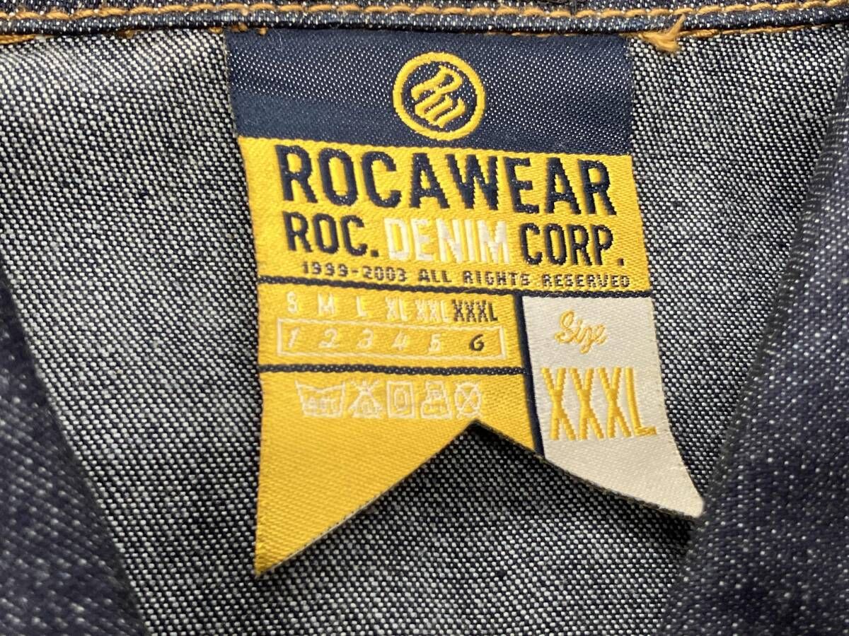 ROCAWEAR デニムジャケット ロカウェア 刺繍ロゴ フロントジップ