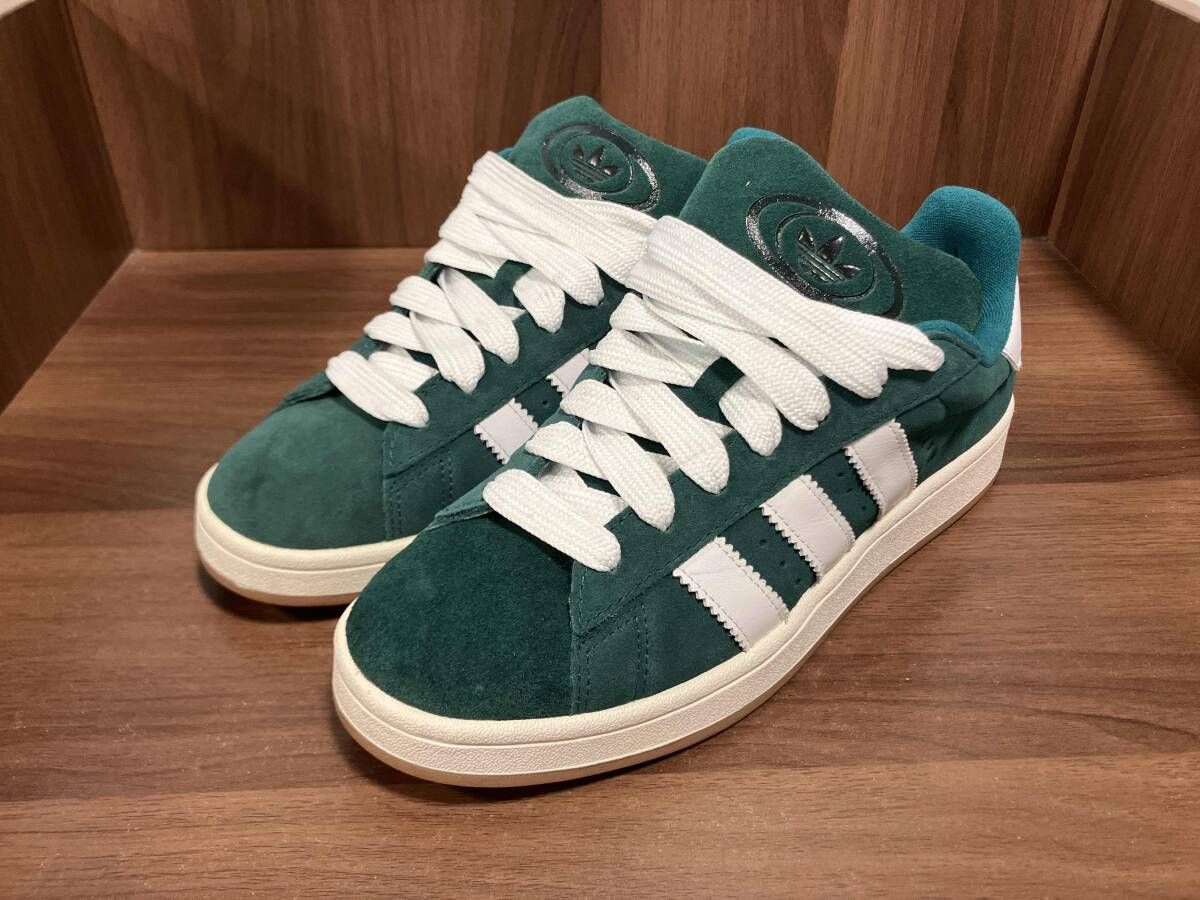 adidas グリーン アディダス スニーカー グリーン スエード CAMPUS 