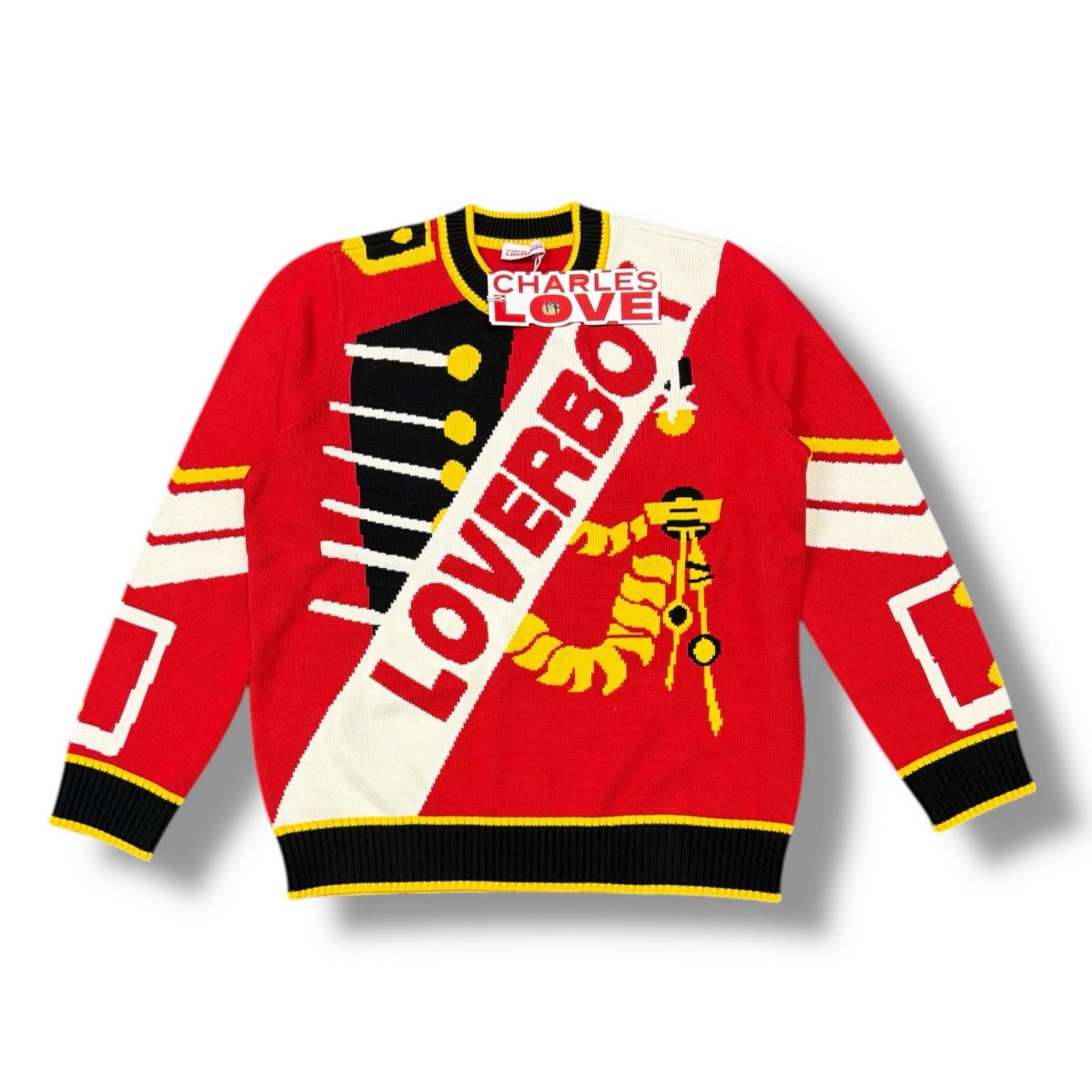 未使用 CHARLES JEFFREY LOVERBOY LOVERBOY LOGO JUMPER ロゴ