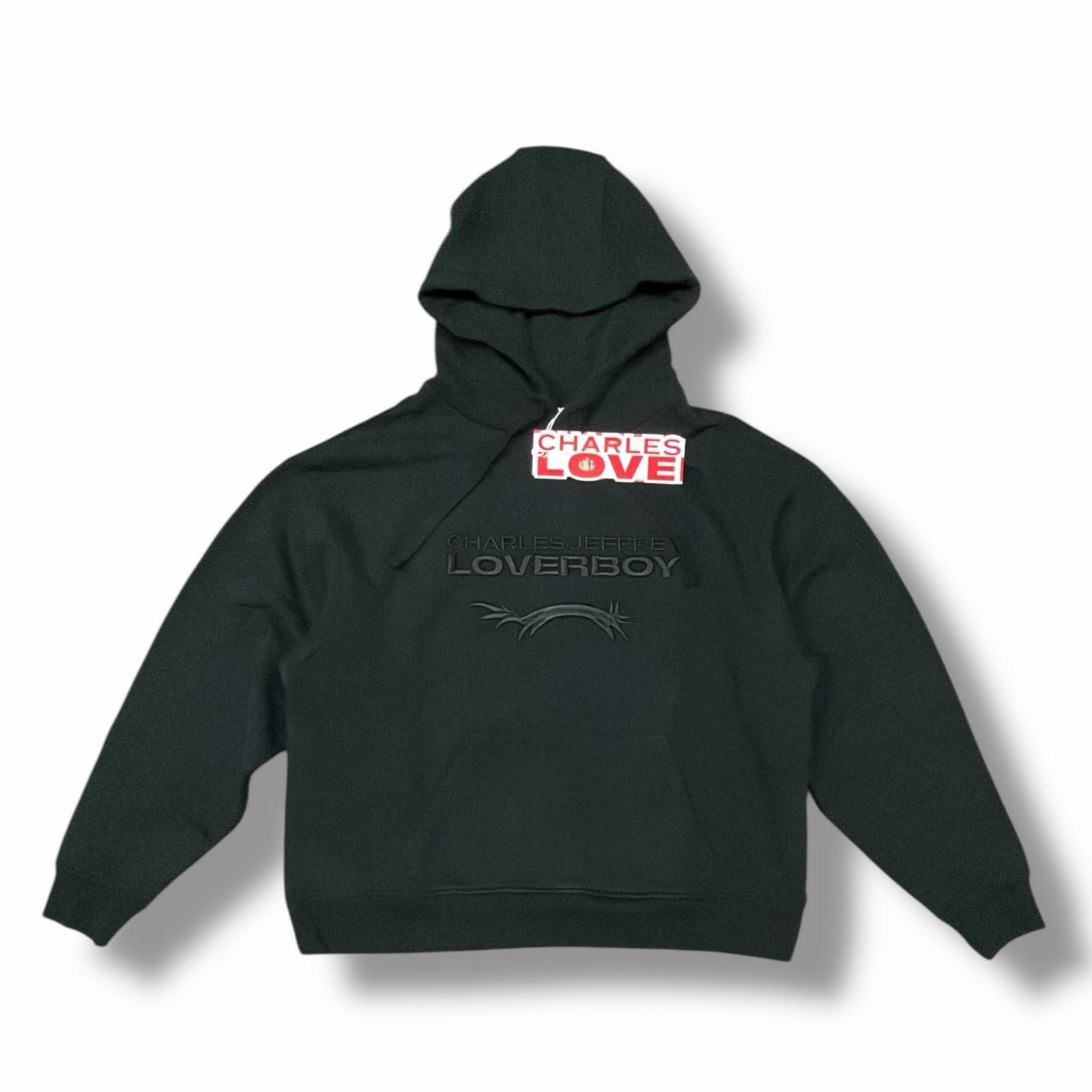 未使用 CHARLES JEFFREY LOVERBOY LOGO HOODY ロゴフーディー スウェット パーカー チャールズ ジェフリー ラバーボーイ 054100401 ブラック M （4699M） 未使用 CHARLES JEFFREY LOVERBOY LOGO HOODY ロゴフーディー