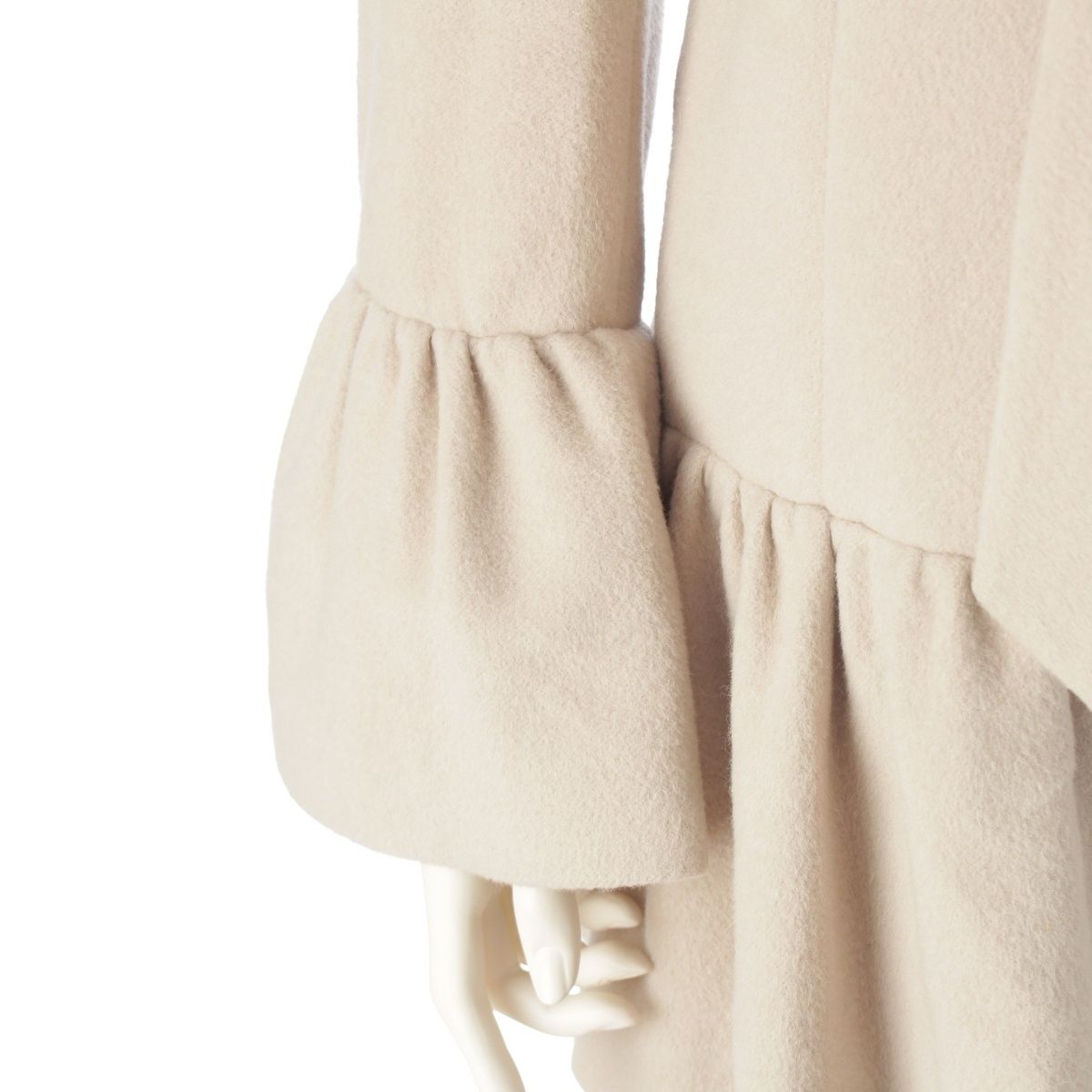 バーバリーブルーレーベル アンゴラ混ウール フレア ファー コート