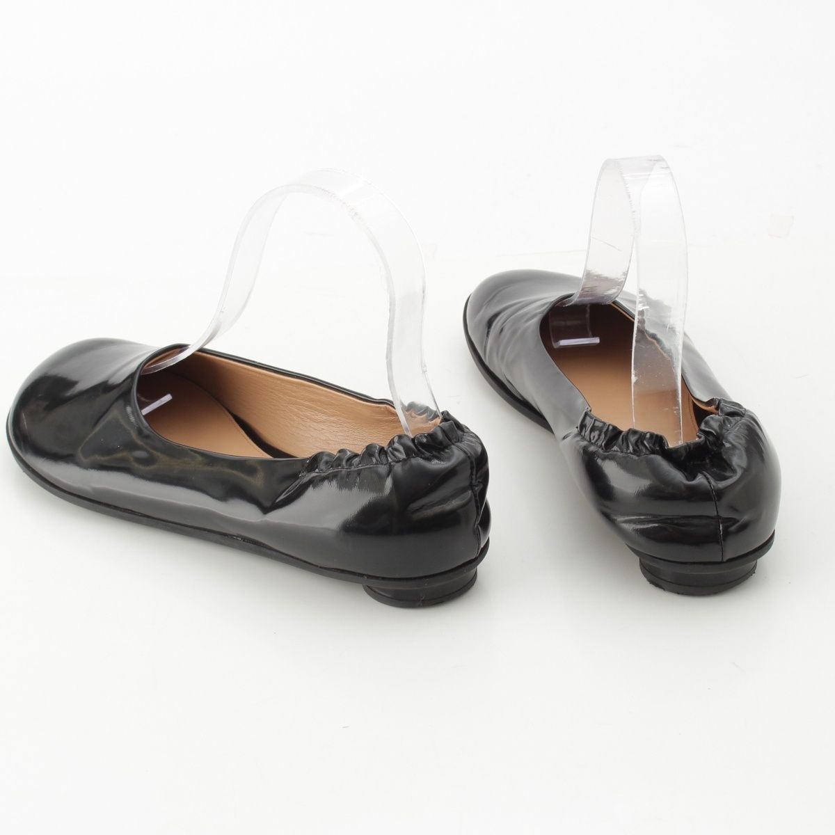 ボッテガヴェネタ グロスレザー アトミック バレリーナ フラット