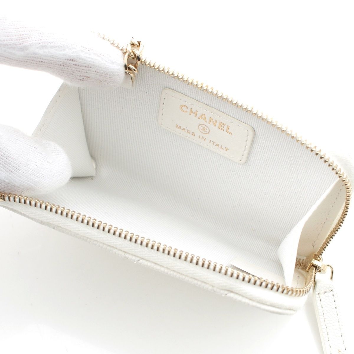 シャネル キャビアスキン ココマーク シャンパンゴールド金具