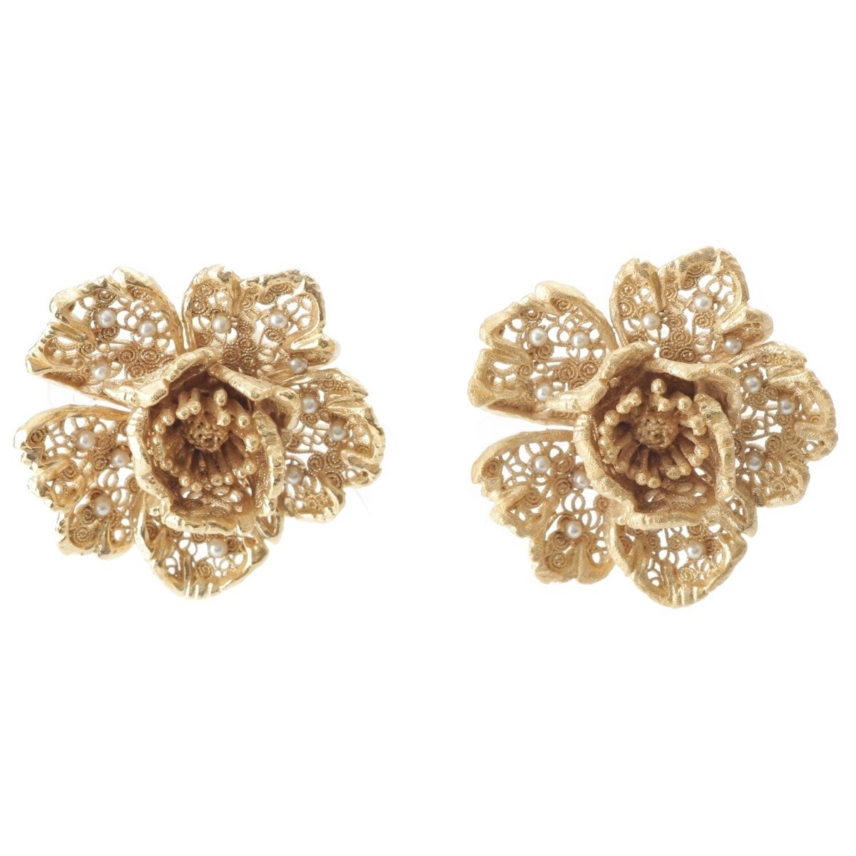 ディオール Tribales フラワー パール ピアス ゴールド【中古】 - メルカリ