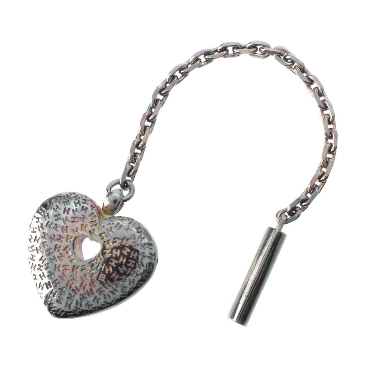 エルメス トゥーブー 925 ハート キーホルダー チャーム シルバー