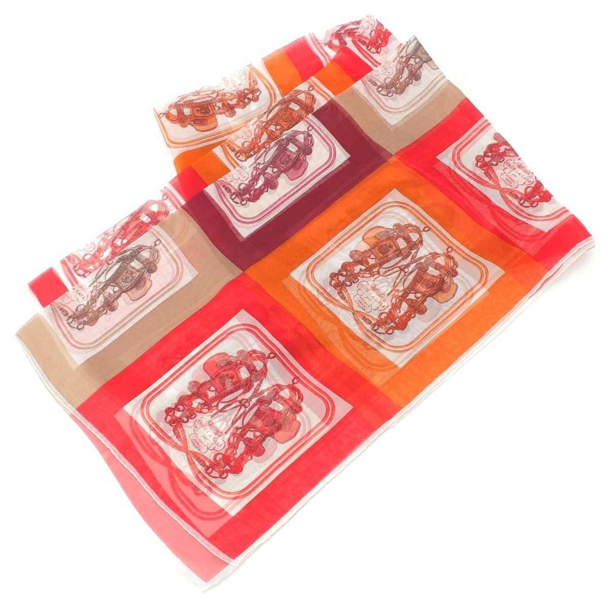 エルメス シルク Brides de Gala スカーフ ショール マルチカラー