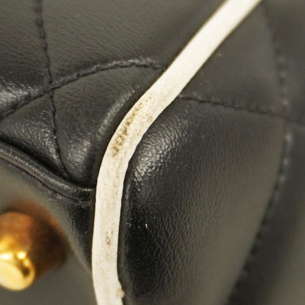 ☆SALE【5pb2839】シャネル ボストンバッグ マトラッセ ラムスキン