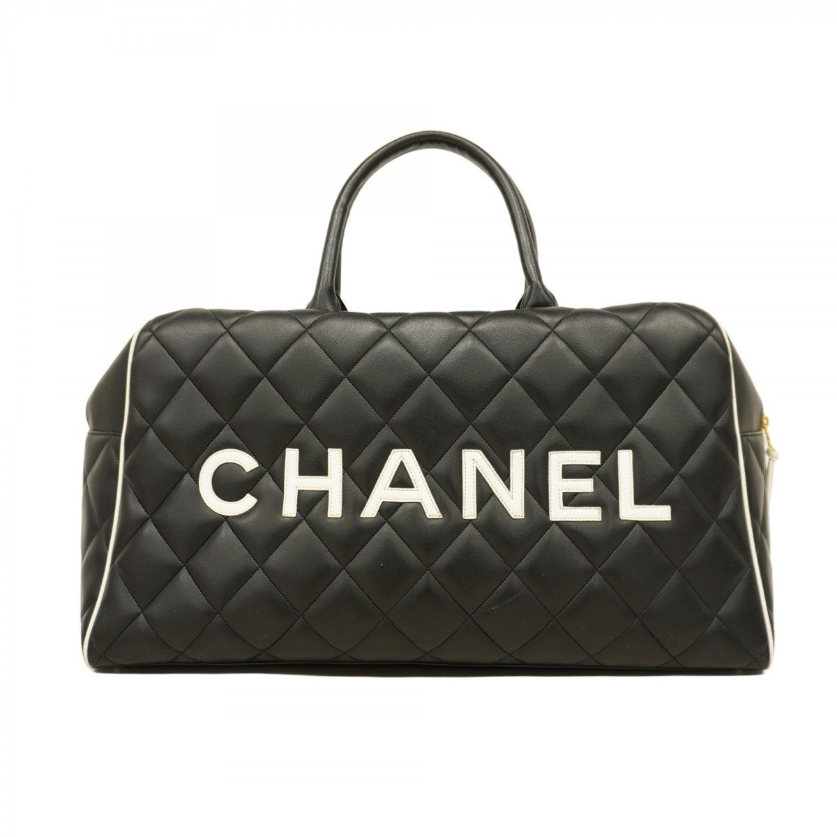 ☆SALE【5pb2839】シャネル ボストンバッグ マトラッセ ラムスキン