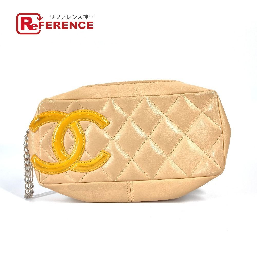 CHANEL シャネル ポーチ CC ココマーク ロゴ レザー ベージュ - メルカリ CHANEL シャネル ポーチ CC ココマーク ロゴ レザー ベージュ - メルカリ