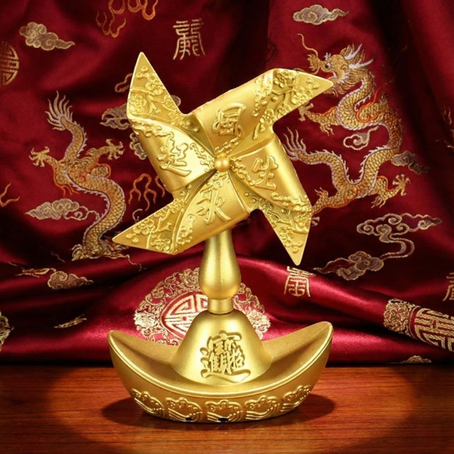 2626❣️ 幸運　サイ　置物　輸入品　ゴールド　風水 風水 金運祈願 幸福を呼ぶ りんご 金箔入り 置物 インテリア 風水金運