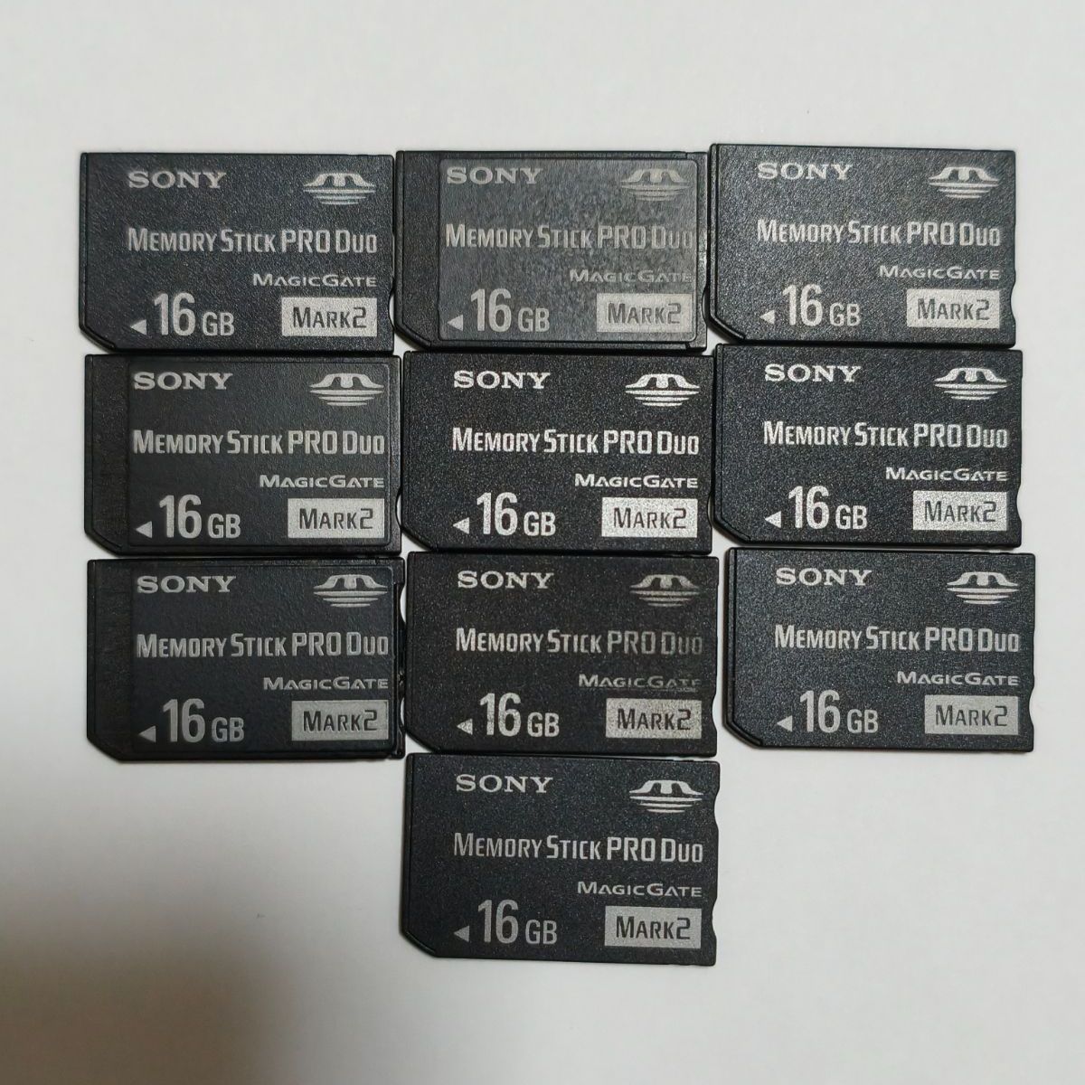 10枚セット SONY 16GB メモリースティック Pro Duo MARK2 動作確認済み ソニー まとめ売り