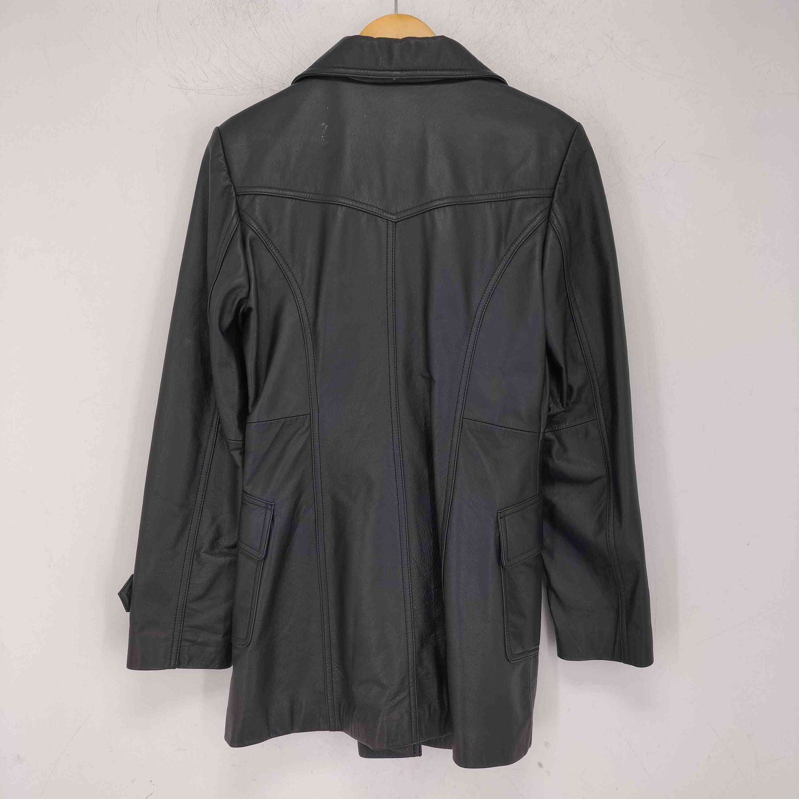 ユーズドフルギ USED古着 カウレザー チェスターコート レディース 77