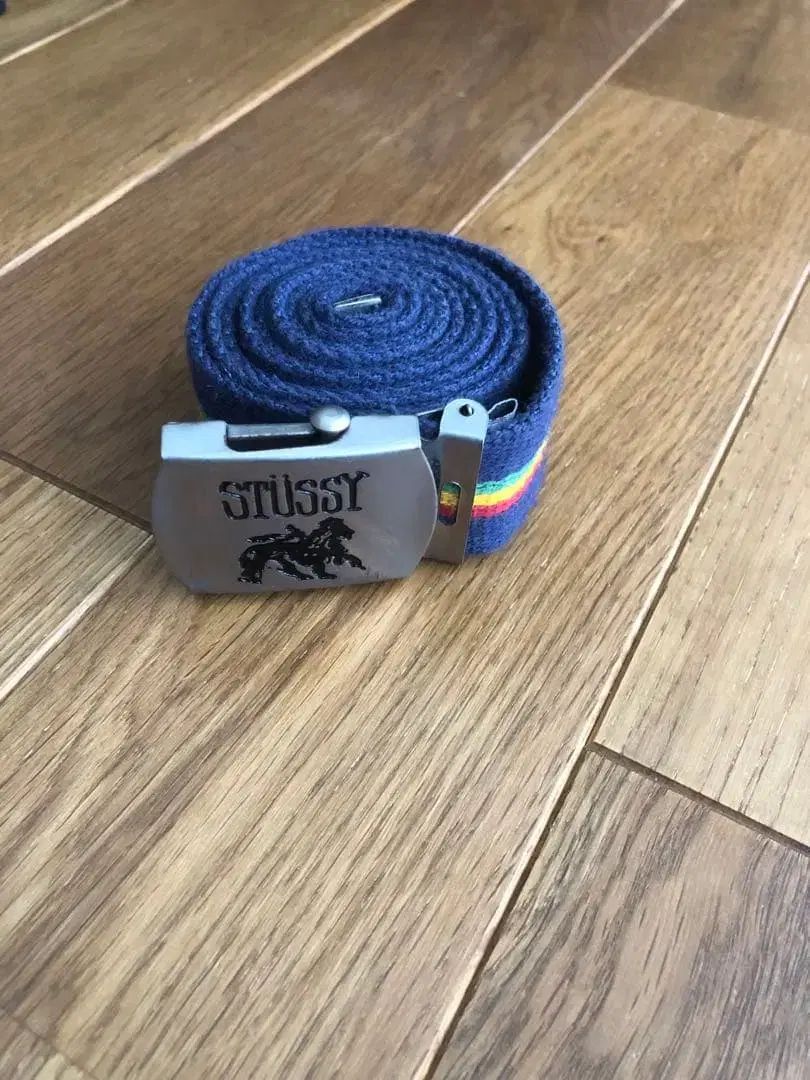 90s 00s オールド ステューシー ラスタ ライオン バックル ベルト