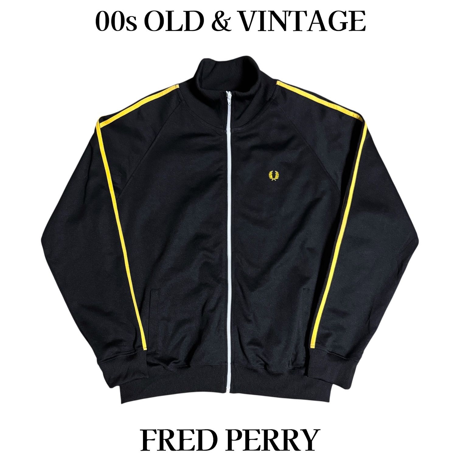 古着 00s フレッドペリー トラック トップ ジャケット ブラック XL