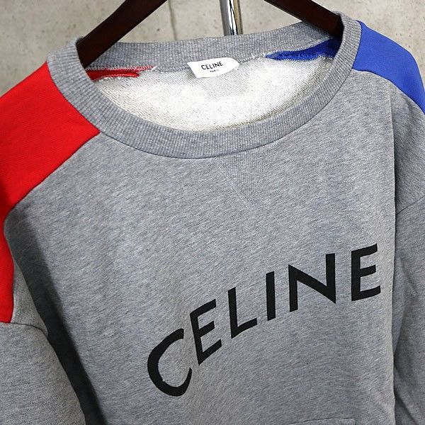 CELINE 銀座店 セリーヌ ロゴ スウェット トレーナー 長袖 メンズ size