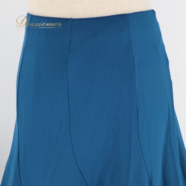 フラメンコ 衣装 チャコット Chacott ファルダ スカート 無地 青 青緑