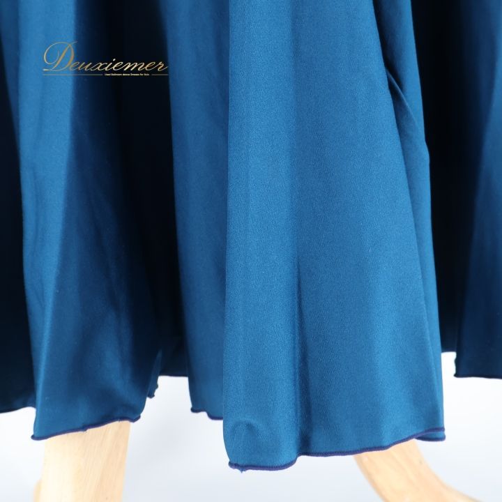 フラメンコ 衣装 チャコット Chacott ファルダ スカート 無地 青 青緑