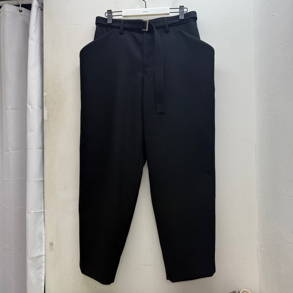 sacai サカイ 25AW Wool Melton Pants ワイドパンツ 25-03883M
