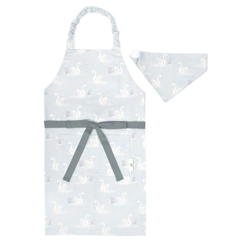 COLORFUL CANDY STYLE LAURA ASHLEY 子供用 キッズエプロン 女の子 三角巾 セット 小学生 130ー160 着脱簡単 Swans N1251730 0