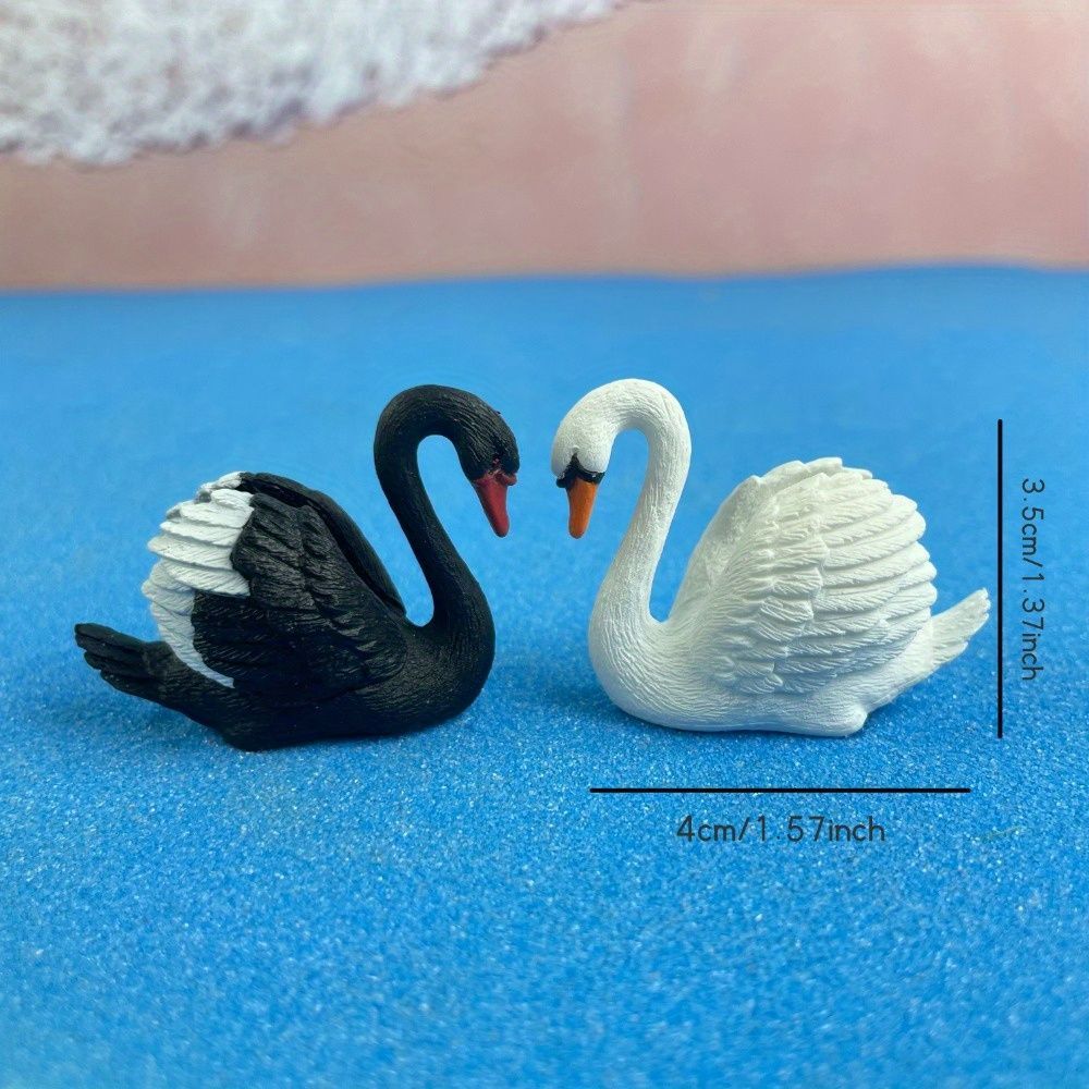 置物 オブジェ ガーデンオーナメント 白鳥 スワン 白 4個セット
