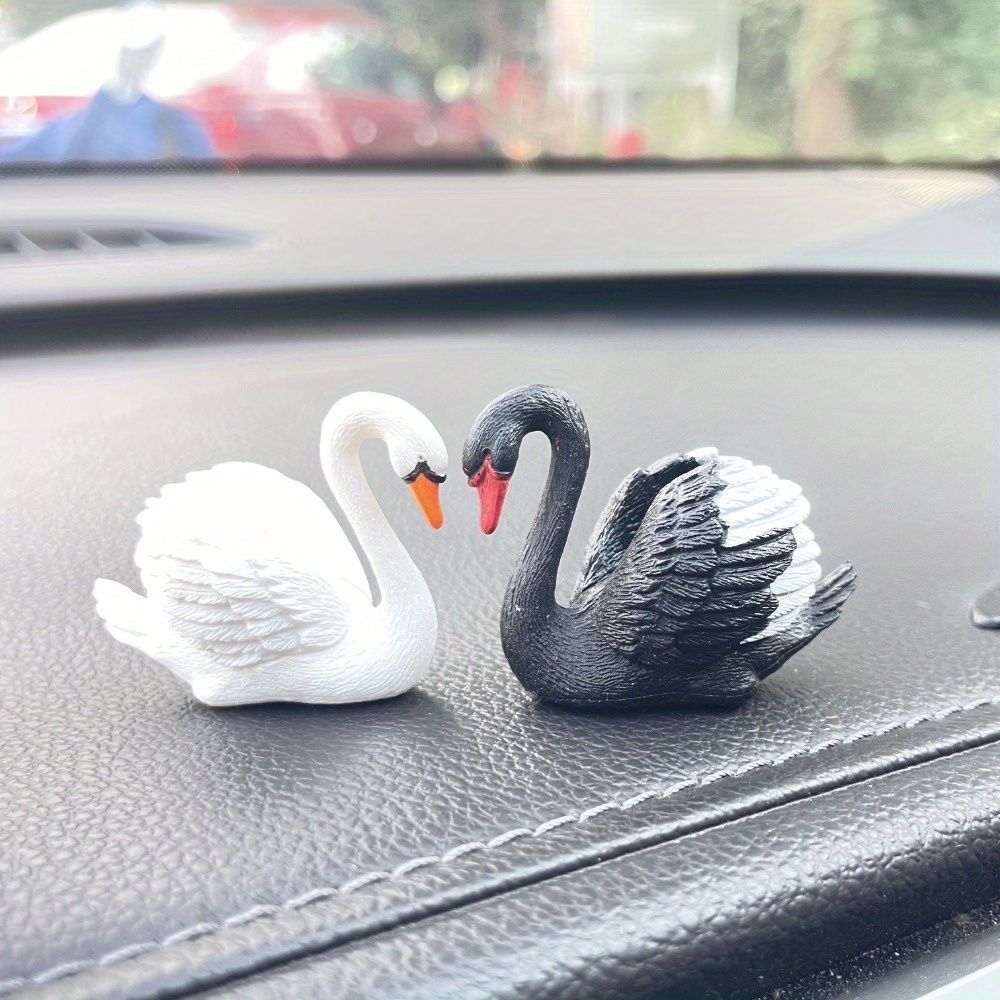 置物 オブジェ ガーデンオーナメント 白鳥 スワン 白 4個セット