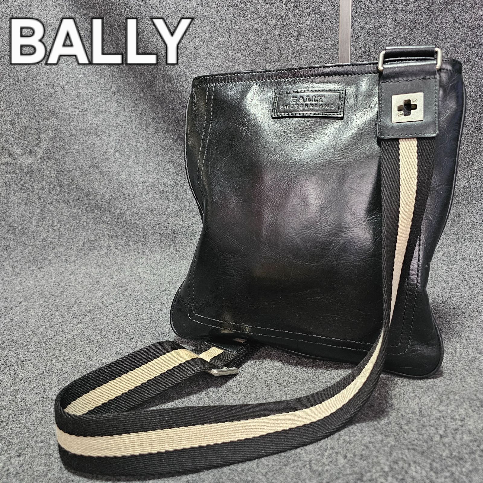 BALLY】バリー TAISEN-SM ショルダーバッグ メンズ ブラックレザー