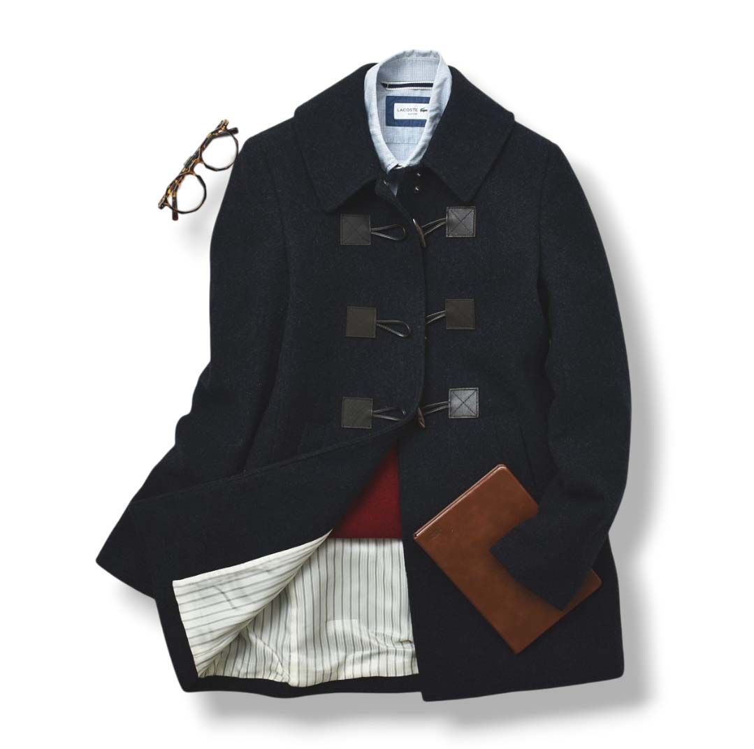 美品】ブルックスブラザーズ ウール ダッフル コート 2 ネイビー