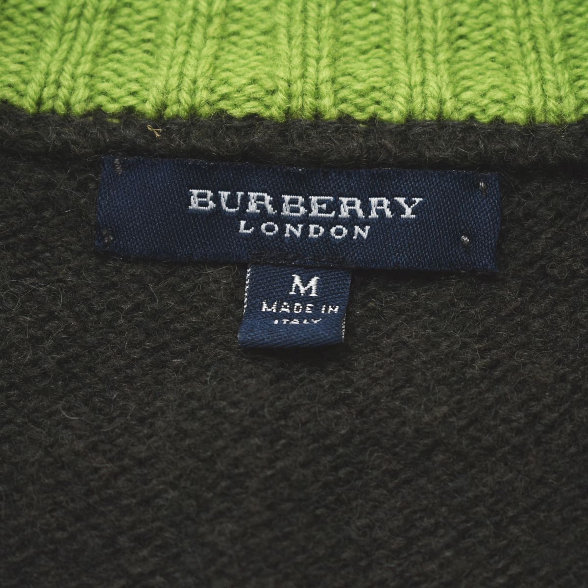 上質】 イタリア製 バーバリーロンドン ハーフジップ ニット セーター