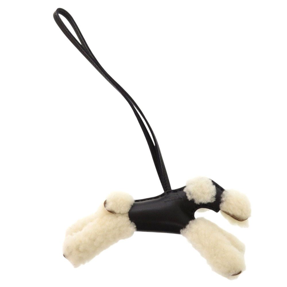 エルメス バディ バッグチャーム アニューミロ/ムートン ブラック新品未使用！ 未使用 エルメス バディ ムートン アニューミロ ブラック Z刻印(2021年