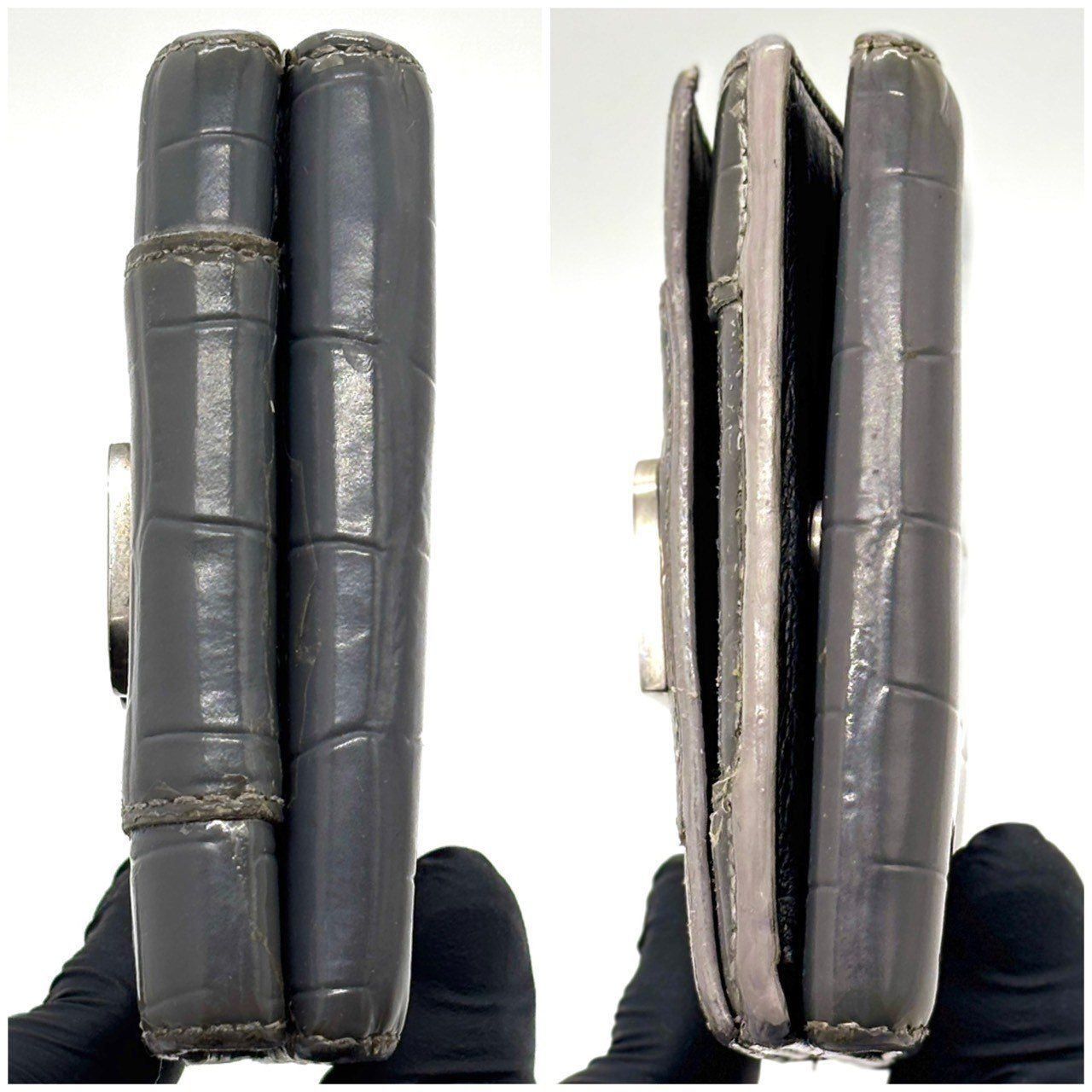 装いを格上げする黒】 BALENCIAGA バレンシアガ 三つ折財布 アワー