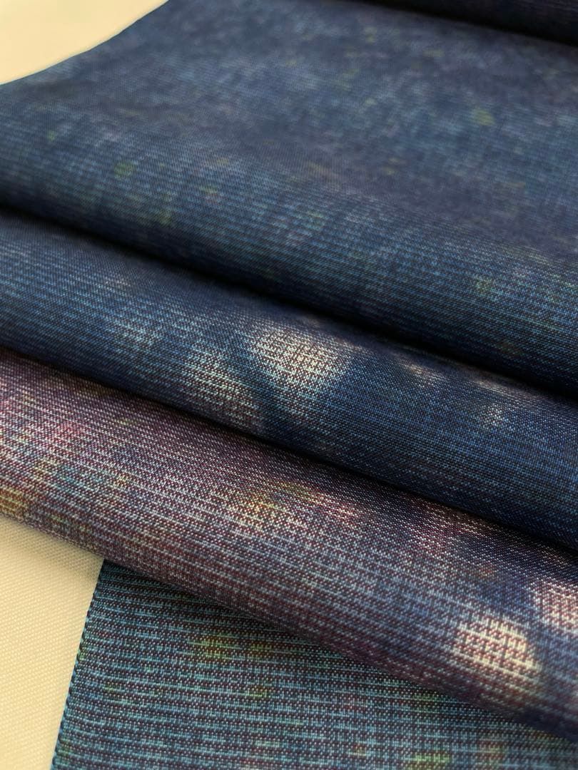 本場大島紬 本場縞大島 染大島 証紙なし 正絹 反物 そのべの墨いろ流し-本場大島紬」 縞大島 岡江織物謹製 一点もの