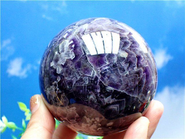 天然～愛の守護石～夢幻紫水晶丸玉B89G1/171G05C - メルカリ
