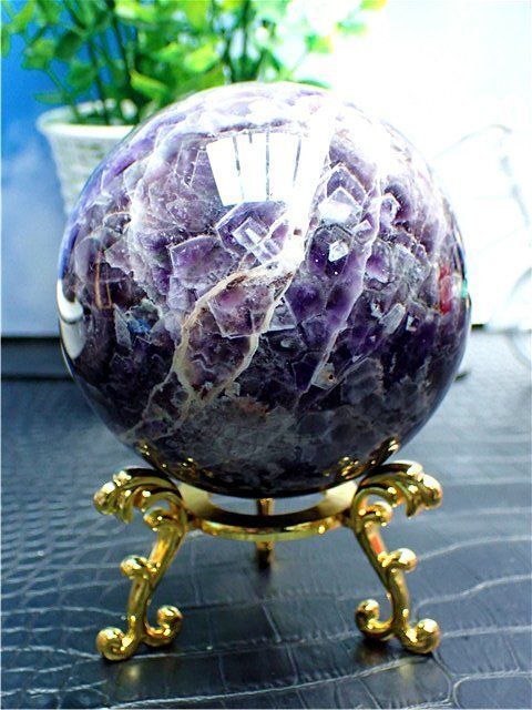天然～愛の守護石～夢幻紫水晶丸玉B89G1/171G05C - メルカリ