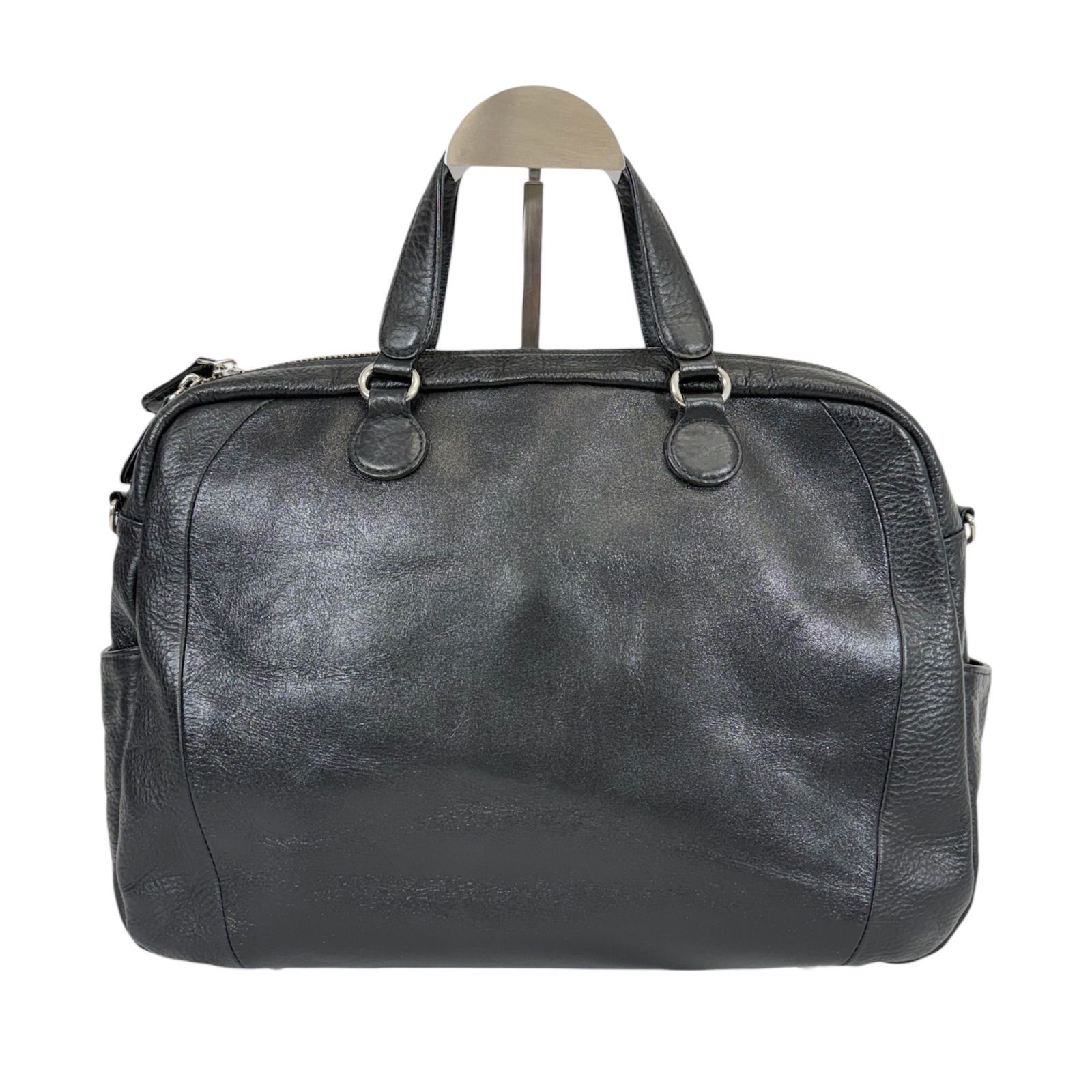 美品】Kitamura キタムラ レザー シボ革 本革 2way ハンドバッグ