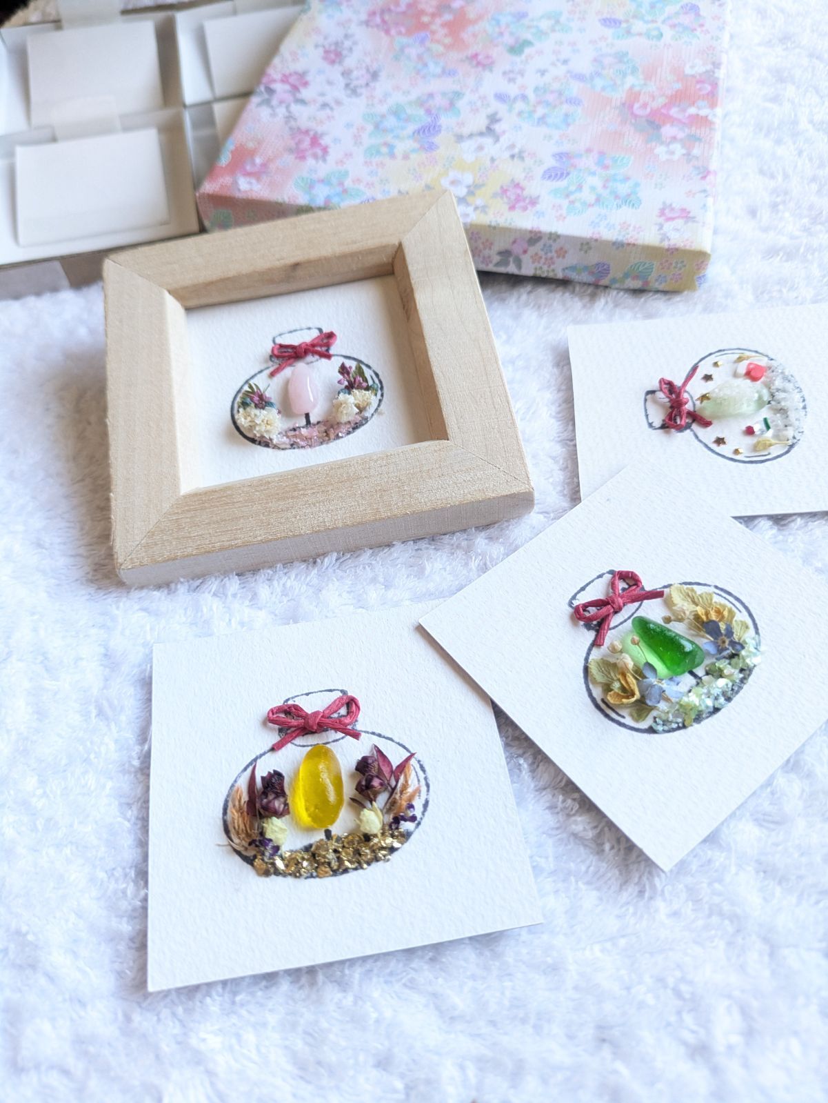 四季のビンヅメ no.8】 シーグラスアート レアカラー プレゼント