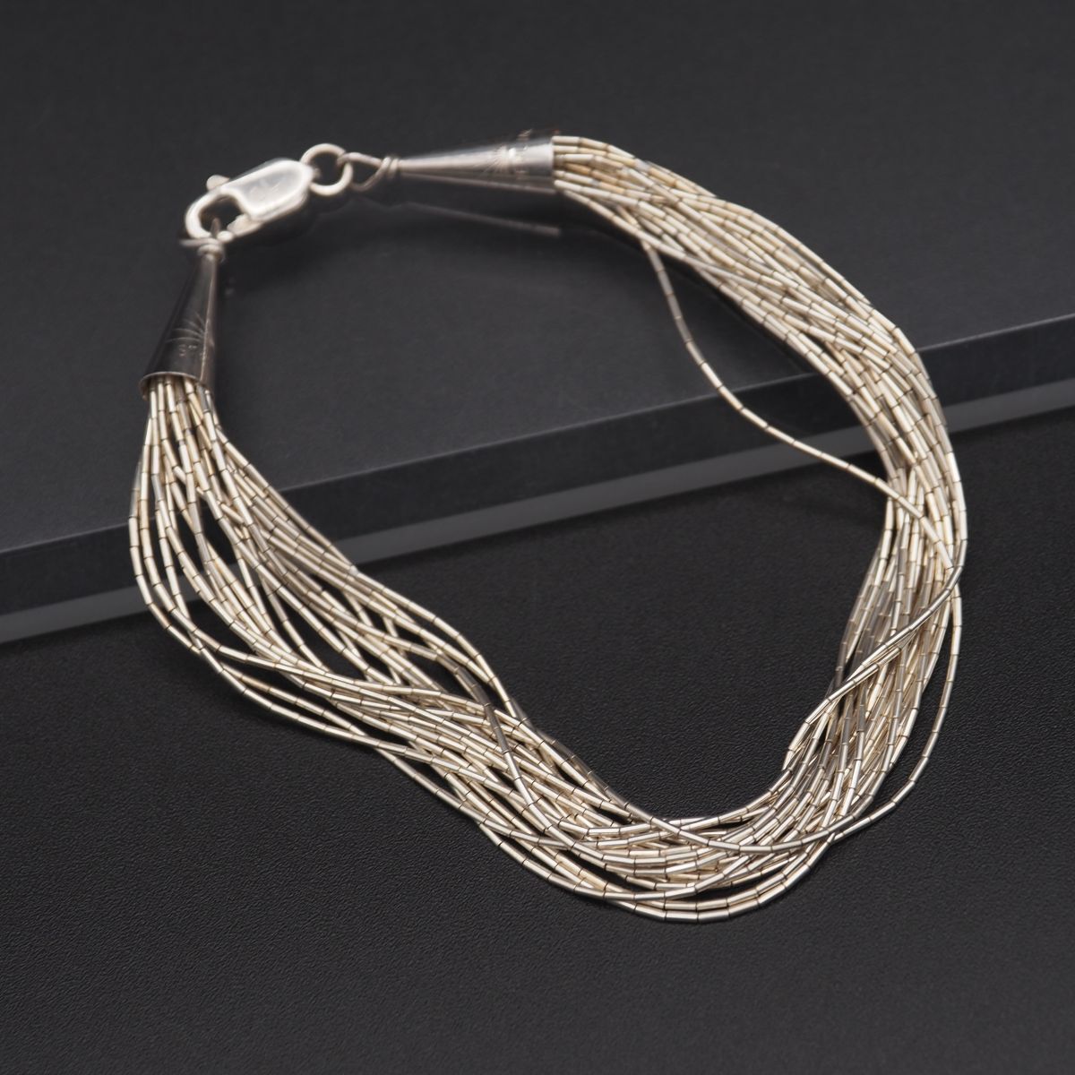 L864 ヴィンテージ STERLING 925刻印 ブレスレット シルバービーズ 20