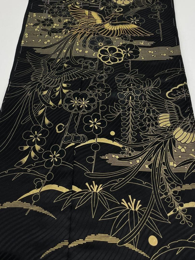 振袖 仮絵羽 舞台衣装 金駒 金彩 鳳凰 正絹 未仕立て品 八掛付 MOK855