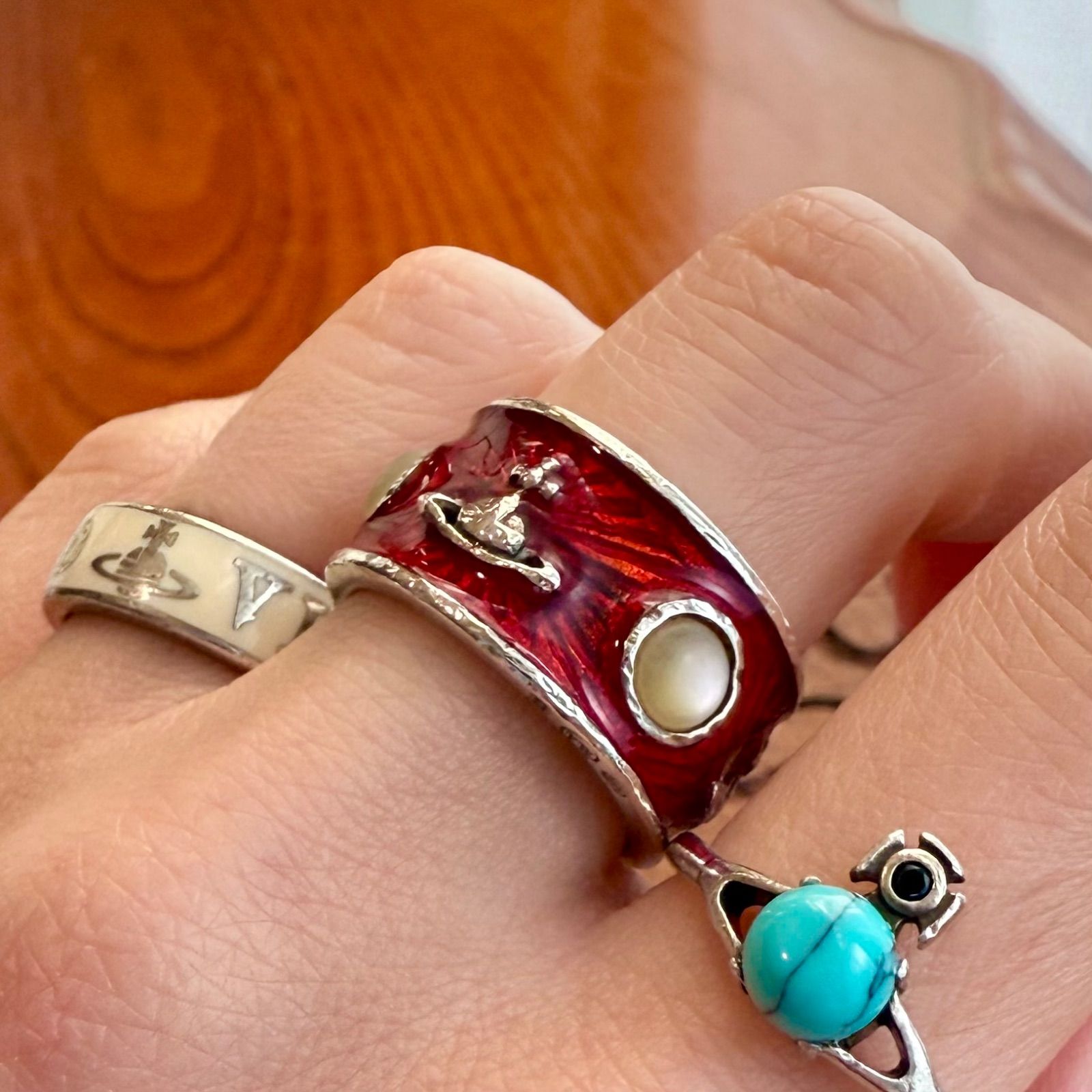 希少正規品/旧型 VivienneWestwood キングリング赤 S - メルカリ