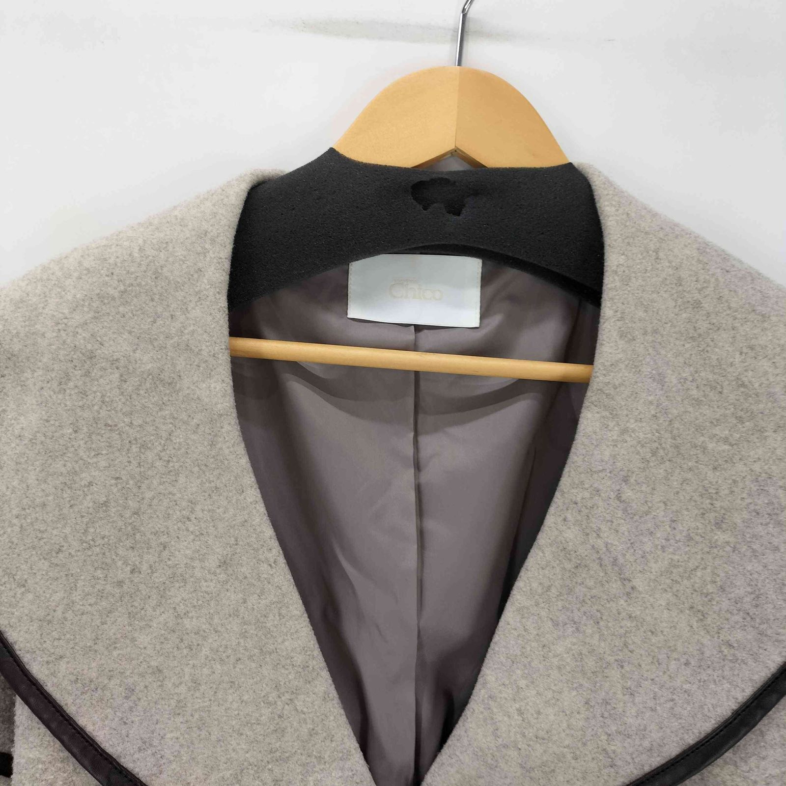 フーズフーチコ whos who Chico 20AW ミディショールカラーパイピング