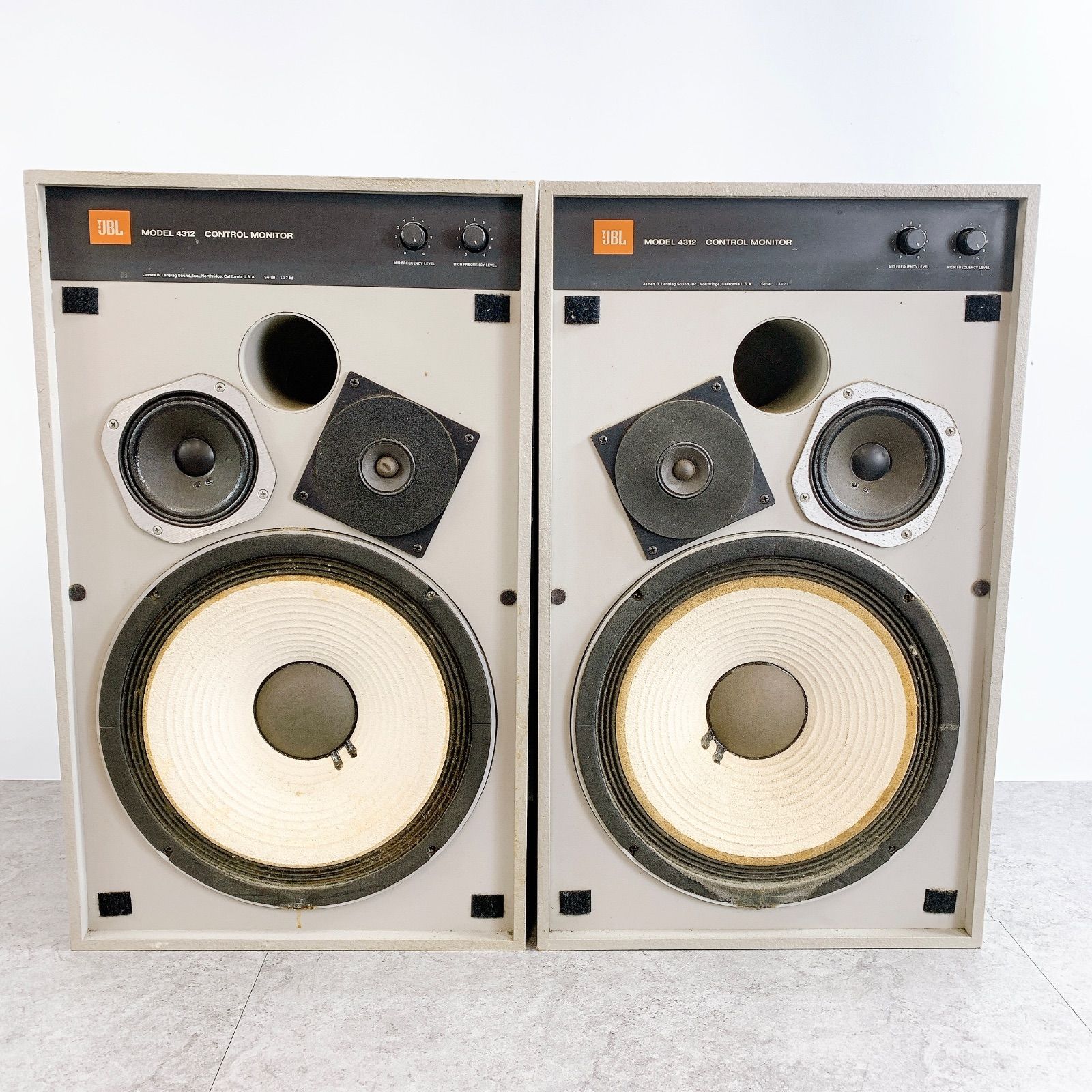 H-396 JBL 4312 CONTROL MONITOR スピーカー ペア 2台セット ブラック