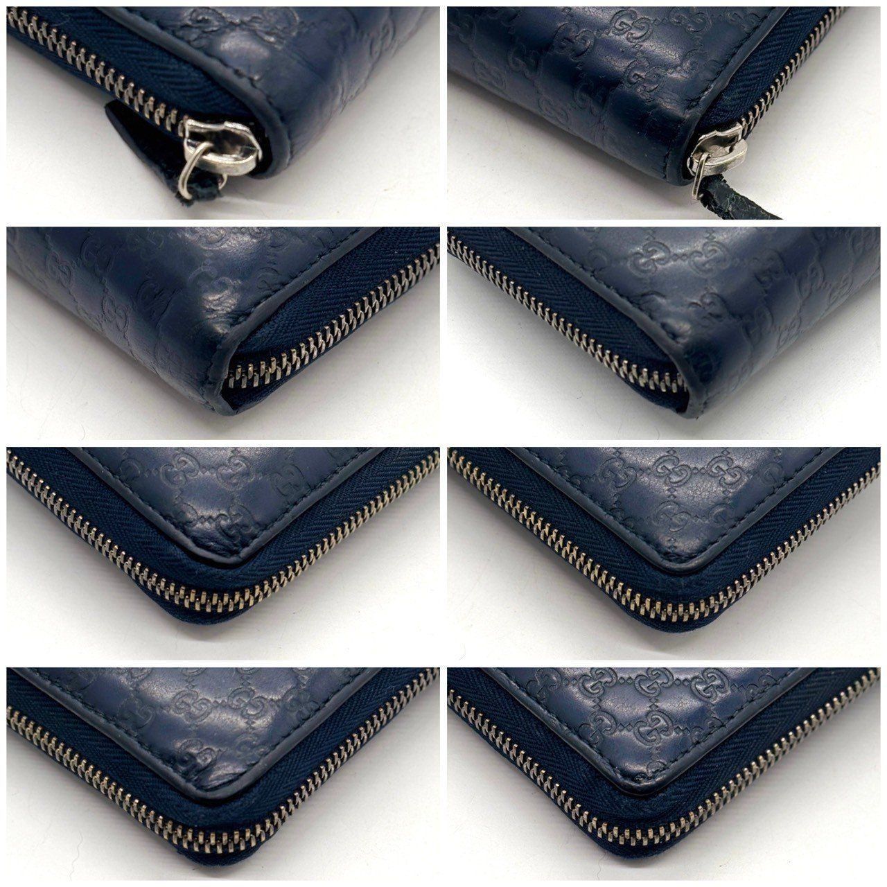 品格をまとう深紺の美】 GUCCI グッチ ラウンドファスナー マイクロ