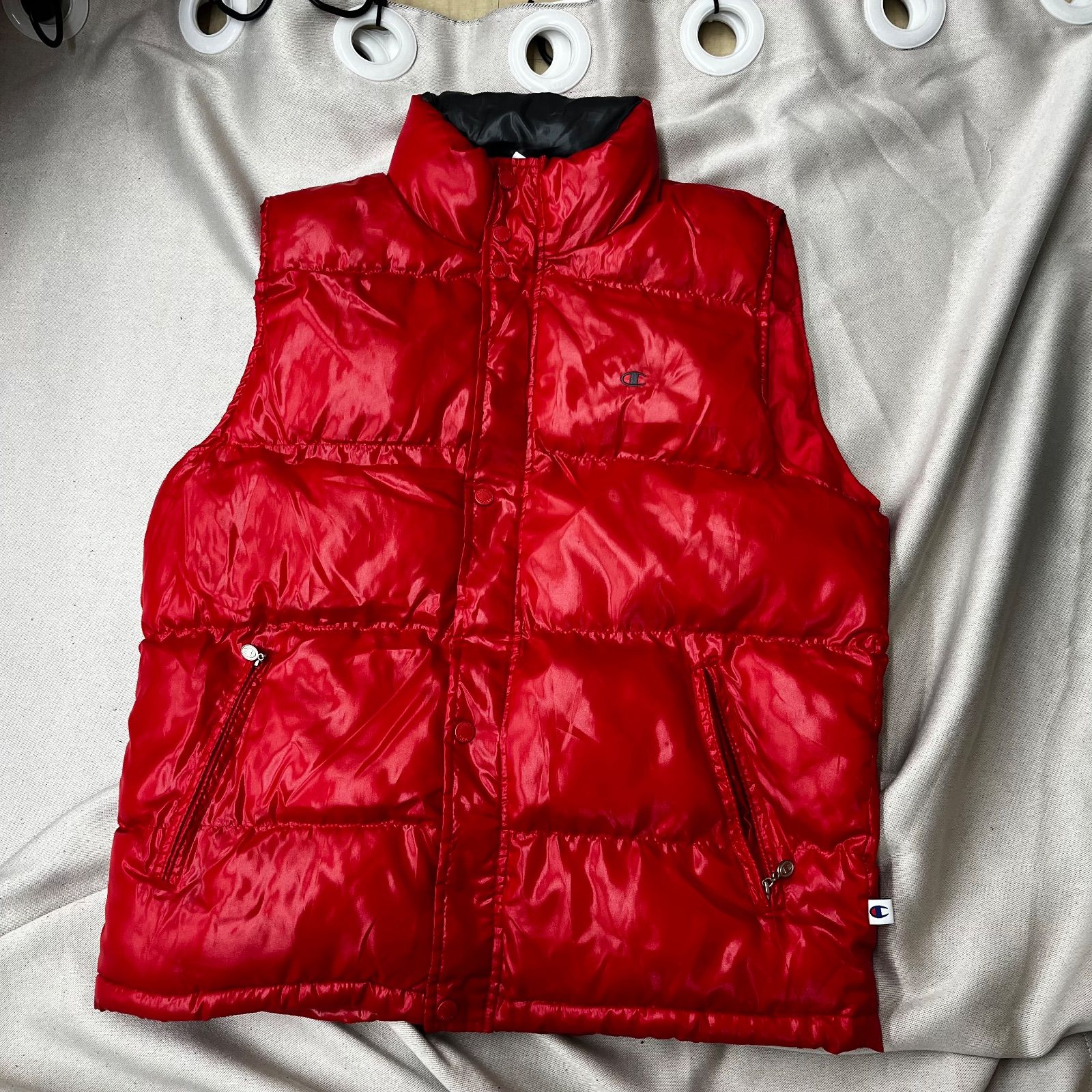 champion チャンピオン ダウンベスト Lサイズ メンズ レッド 赤 防寒 
