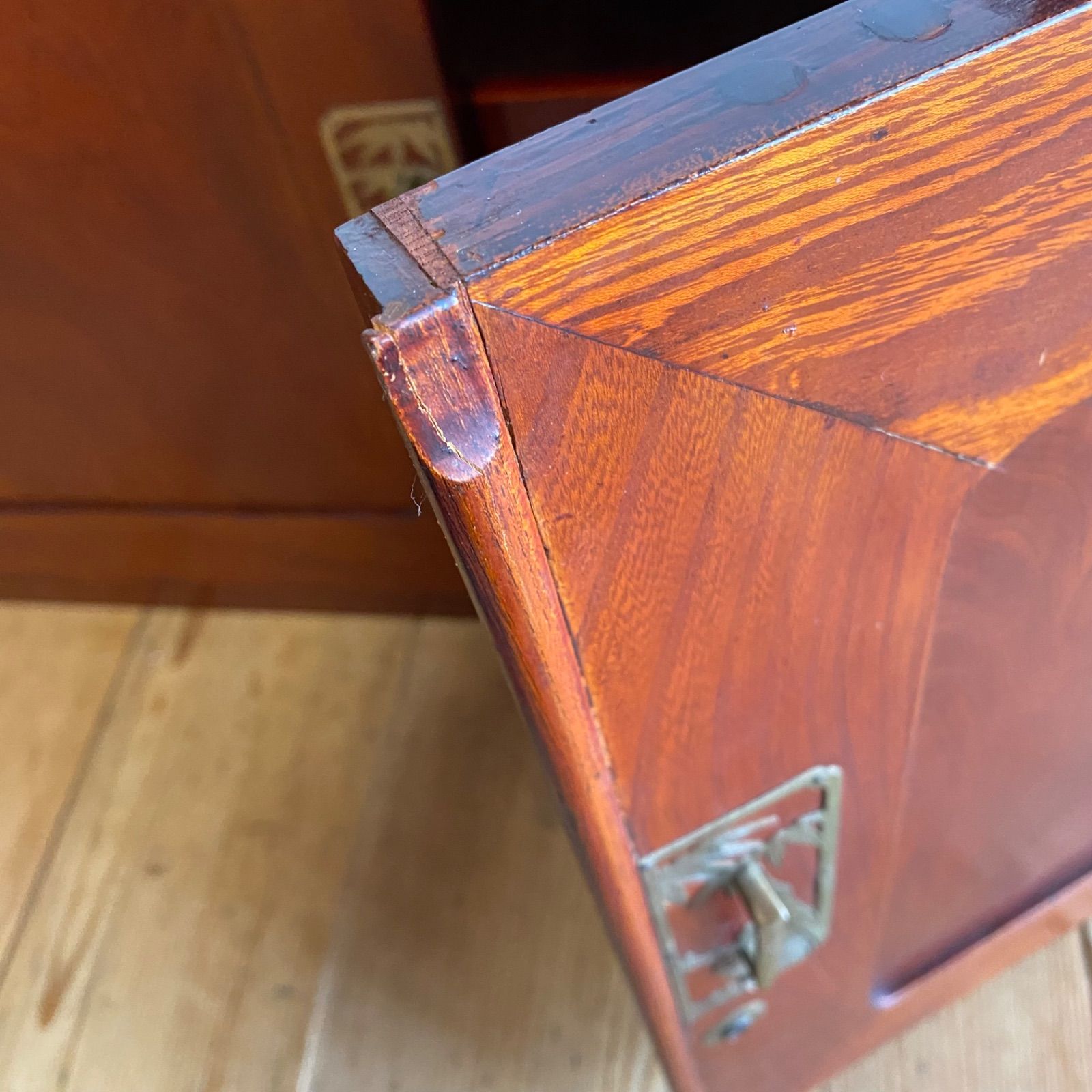 アンティーク チェスト 箪笥 ローボード テレビ台 昭和レトロ 4段 無垢