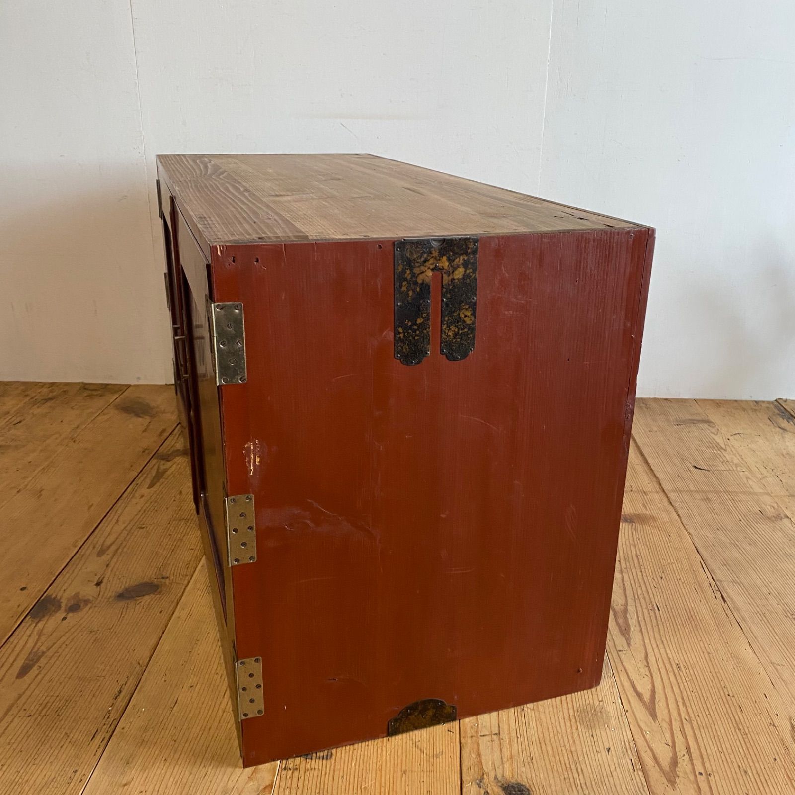 アンティーク チェスト 箪笥 ローボード テレビ台 昭和レトロ 4段 無垢