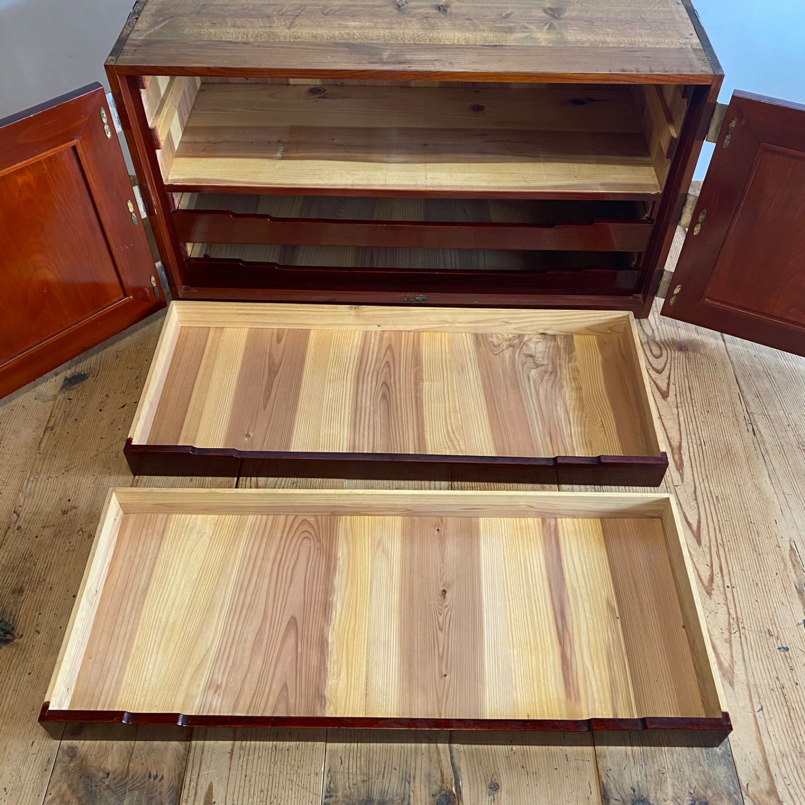 木製タンス アンティーク　箪笥　テレビボード　昭和レトロ　架台 特別価格】アンティーク チェスト 箪笥 ローボード テレビ台 昭和