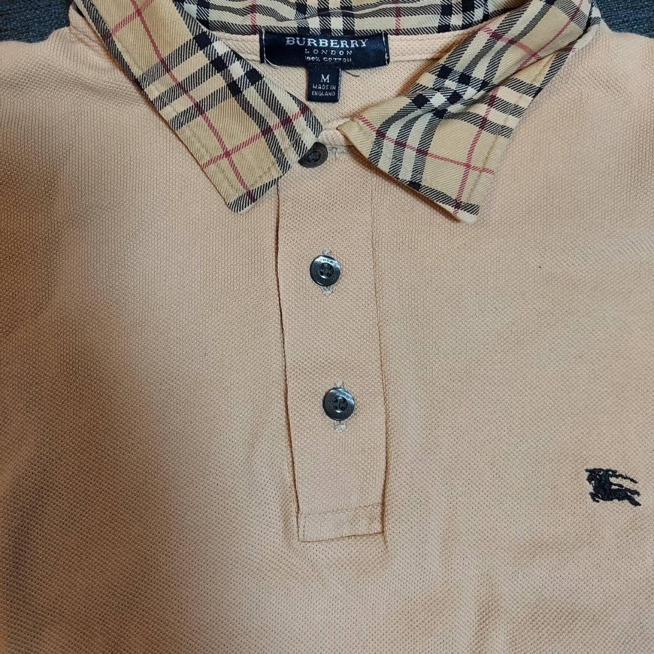 バーバリー ノバチェック襟ポロシャツ M バーバリー ノバチェック 黒